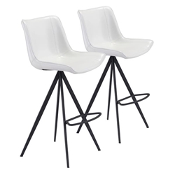 Aki Bar Chair White & Black - Set of 2 