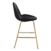 Siena Counter Chair Black Velvet - Set of 2 - ZUO4612