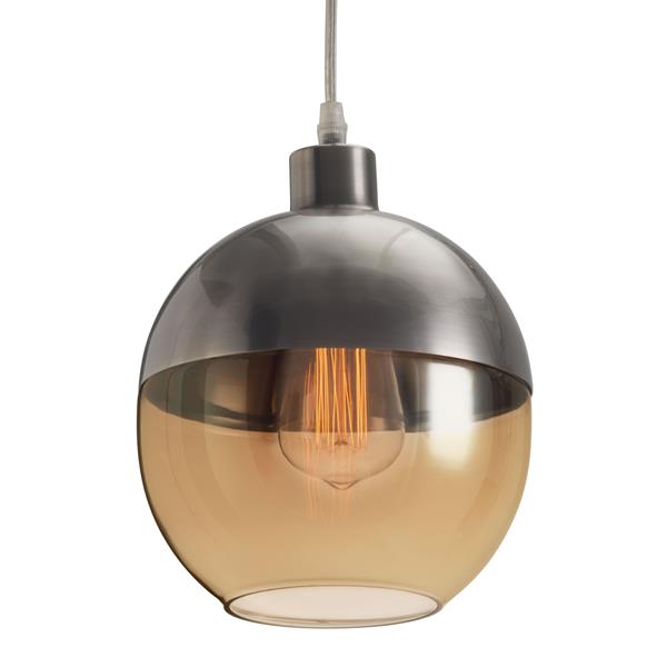 Trente Satin and Amber Ceiling Lamp 