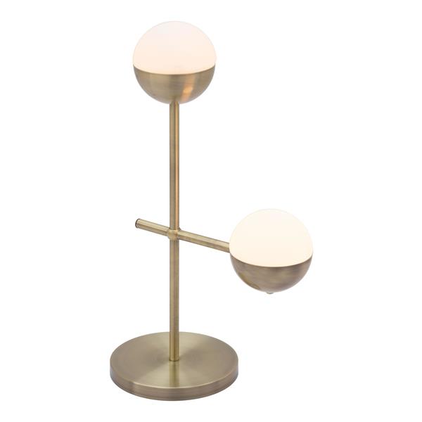 Waterloo White and Brushed Bronze Table Lamp 
