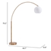 Griffith Brushed Brass Floor Lamp - ZUO4854