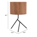 Sutton Brown and Black Table Lamp - ZUO4855