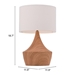 Kelly White and Brown Table Lamp - ZUO4856