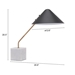 Pike Black and White Table Lamp - ZUO4863