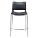 Ace Black and Silver Counter Chair - Set of Two - ZUO4913