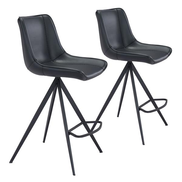 Aki Black Counter Chair - Set of Two 