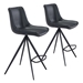 Aki Black Counter Chair - Set of Two - ZUO4916