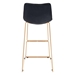 Adele Black and Gold Bar Chair - ZUO4932