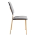 Chloe Gray and Gold Dining Chair - Set of Two - ZUO4934