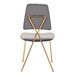 Chloe Gray and Gold Dining Chair - Set of Two - ZUO4934