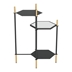 William Gold and Black Side Table