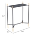 Austin Black and Gold Side Table - ZUO4939