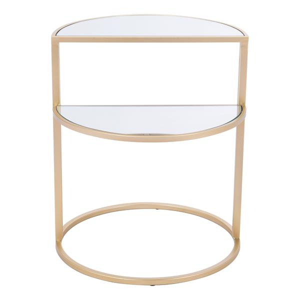 Terrace Mirror and Gold Side Table 