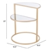 Terrace Mirror and Gold Side Table - ZUO4941