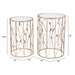 Sage Clear and Gold Side Tables - Set of Two - ZUO4945