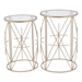 Hadrian Gold and Clear Side Tables - Set of Two - ZUO4946