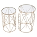 Hadrian Gold and Clear Side Tables - Set of Two - ZUO4946