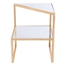 Planes Gold and Mirror Side Table - ZUO4947