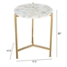 Haru White and Gold Side Table - ZUO4963