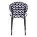 Clyde Geometric Print and Black Dining Chair - Set of Two - ZUO4975
