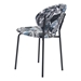 Clyde Leaf Print and Black Dining Chair - Set of Two - ZUO4979