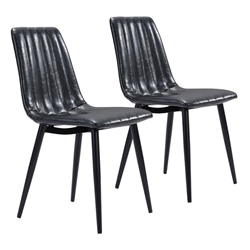 Dolce Vintage Black Dining Chair - Set of Two 