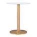 Alto White and Gold Bistro Table - ZUO5009