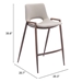 Desi Beige Counter Chair - Set of Two - ZUO5021