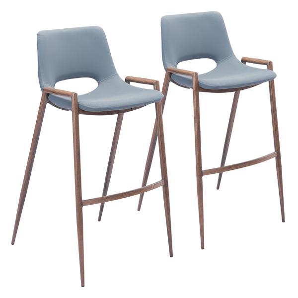 Desi Gray Bar Chair - Set of Two 