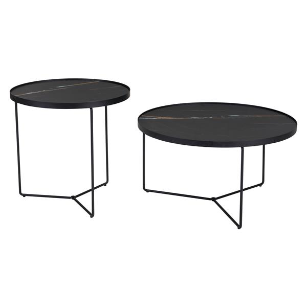 Harrison Black Coffee Tables - Set of Two 