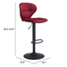 Salem Red Bar Chair - ZUO5042