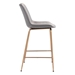 Tony Gray and Gold Counter Chair - ZUO5068