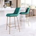 Tony Green and Gold Counter Chair - ZUO5069