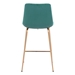 Tony Green and Gold Counter Chair - ZUO5069