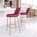 Tony Red and Gold Counter Chair - ZUO5071