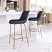 Tony Black and Gold Counter Chair - ZUO5072