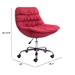 Down Chair Red Low Office - ZUO5093
