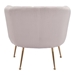 Deco Beige and Gold Accent Chair - ZUO5136