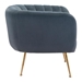 Deco Gray and Gold Accent Chair - ZUO5137