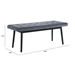 Tanner and Black Bench Gray - ZUO5157