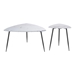 Cavaldos White Accent Tables - Set of Two - ZUO5164