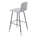 Gironde Light Gray Bar Chair - ZUO5179