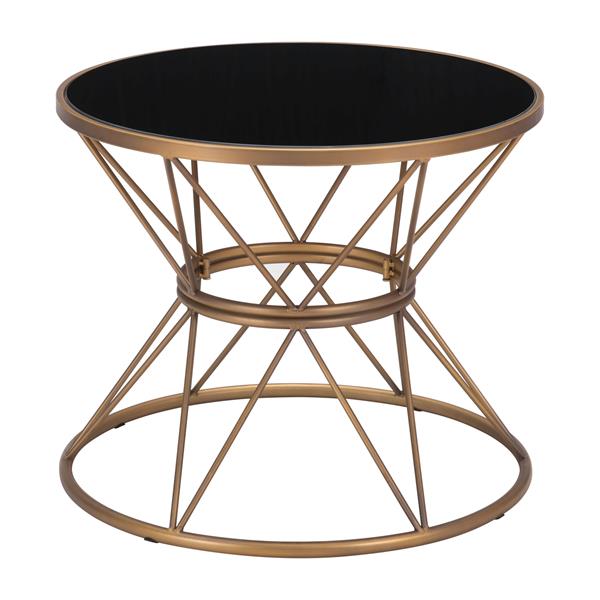 Samuel Black and Gold Side Table 
