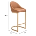 Scott Tan Bar Chair - ZUO5236