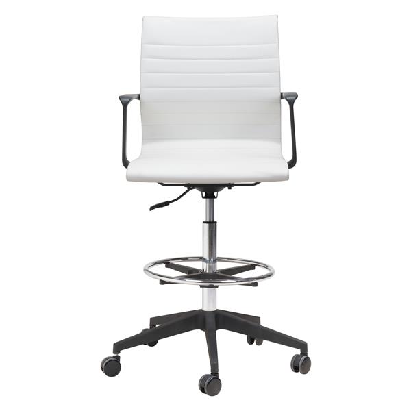 Stacy Chair White Drafter Office 