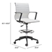 Stacy Chair White Drafter Office - ZUO5264
