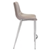 Magnus Gray and Silver Counter Chair - Set of Two - ZUO5273