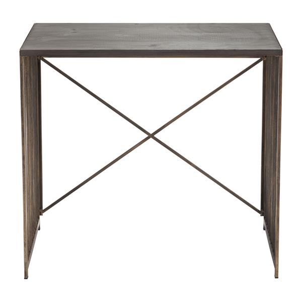 Zemo and Antique Gold Desk Gray 
