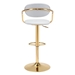 Gusto White and Gold Bar Chair - ZUO5303