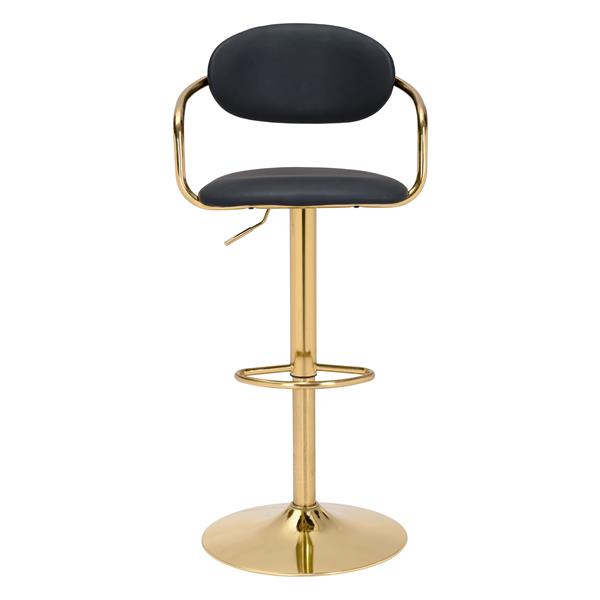 Gusto Black and Gold Bar Chair 